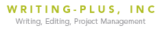 Writing-Plus Inc 'Writing, Editing, Project Management'